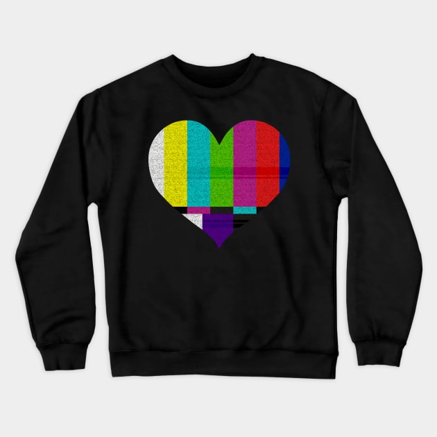 TV HEART Crewneck Sweatshirt by AnishaCreations